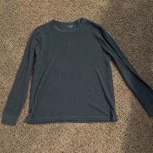 Old Navy Dark Gray Waffle Knit Top
